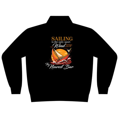 Wind & Sailing Women's Quarter-Zip in Black, back