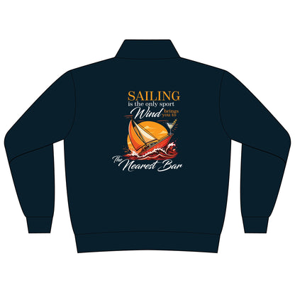 Wind & Sailing Women's Quarter-Zip in Classic Navy, back