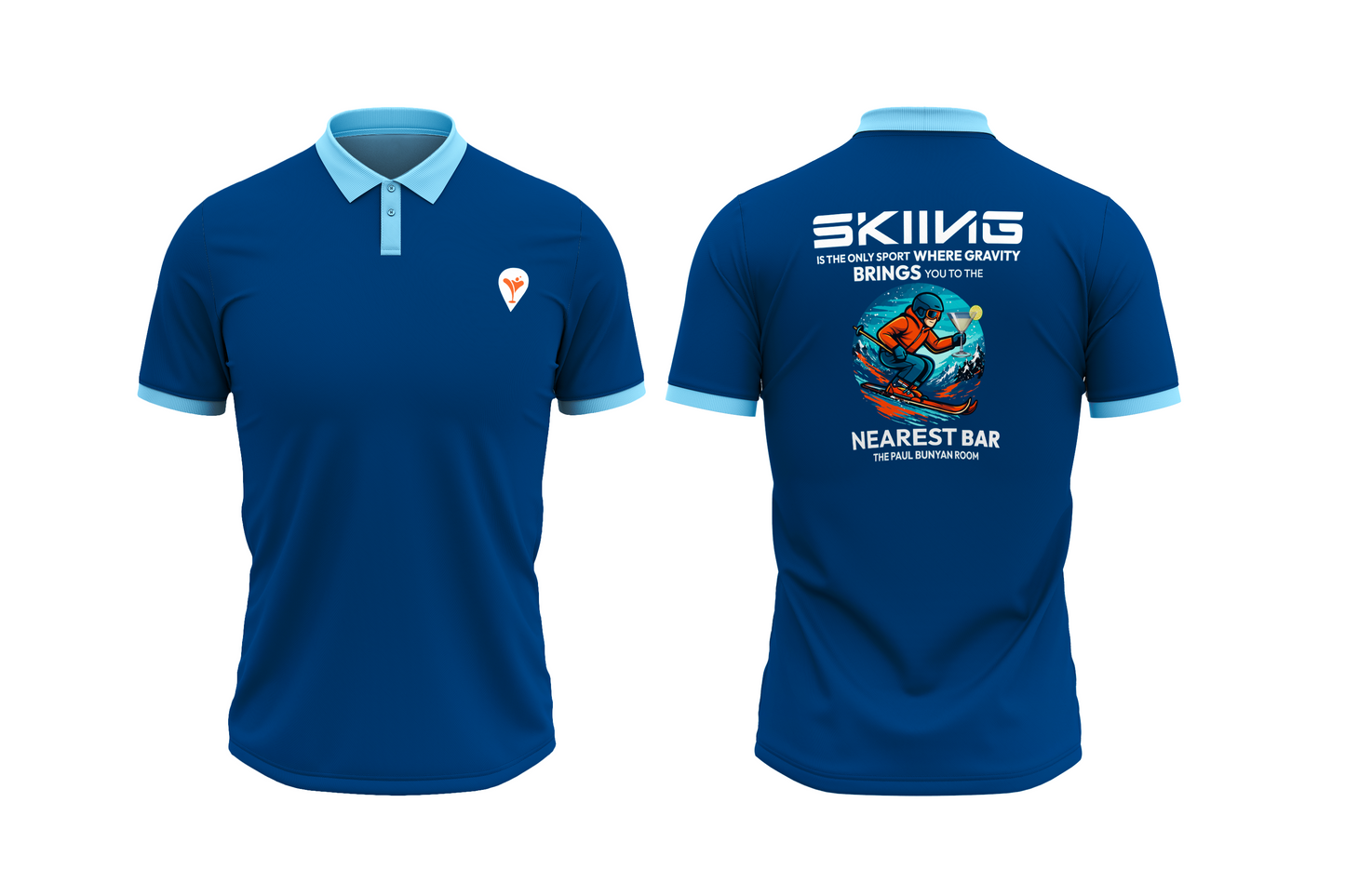Blue Nearest Bar Polo Tee