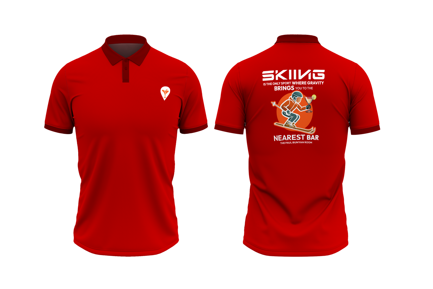 Red Nearest Bar Heavyweight T-Shirt — Bar Culture Apparel USA