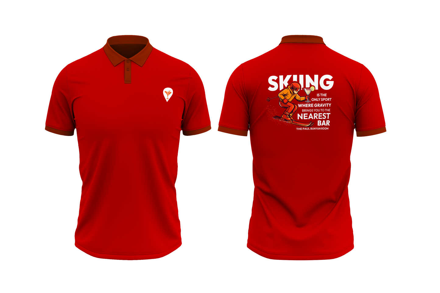Red Nearest Bar Heavyweight T-Shirt — Bar Culture Apparel USA