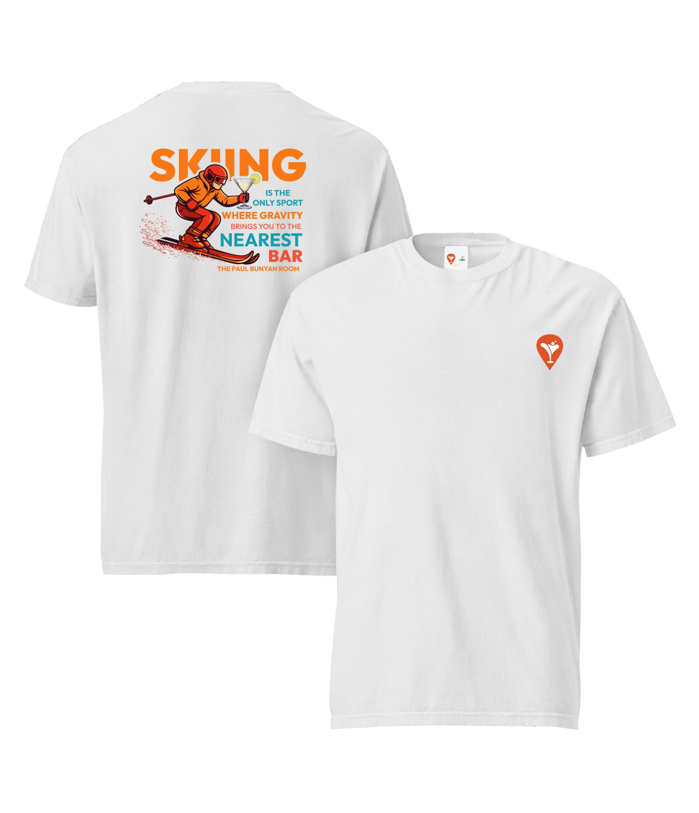 White Nearest Bar Heavyweight T-Shirt — Bar Culture Apparel USA