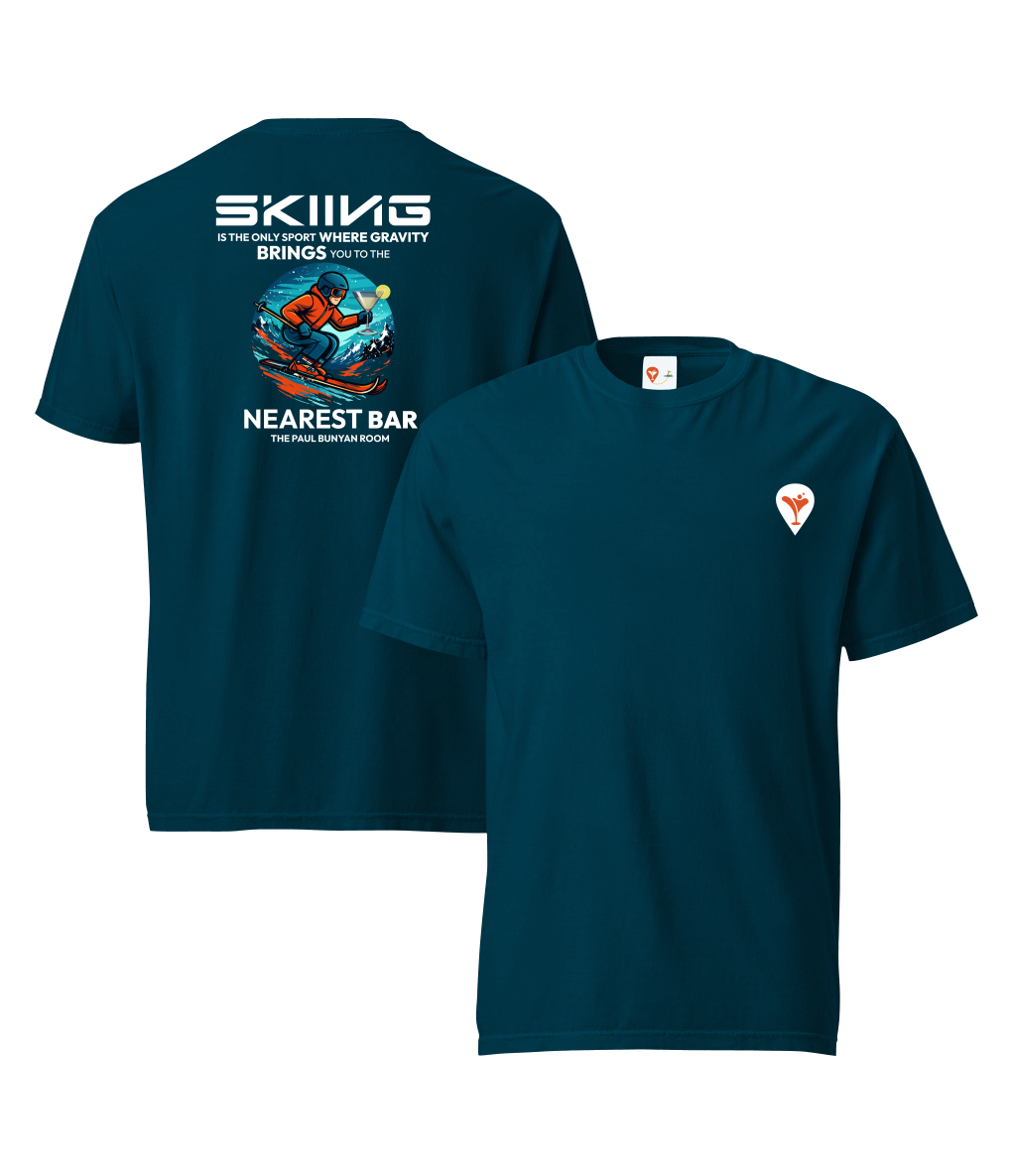 Navy Nearest Bar Heavyweight T-Shirt — Bar Culture Apparel USA