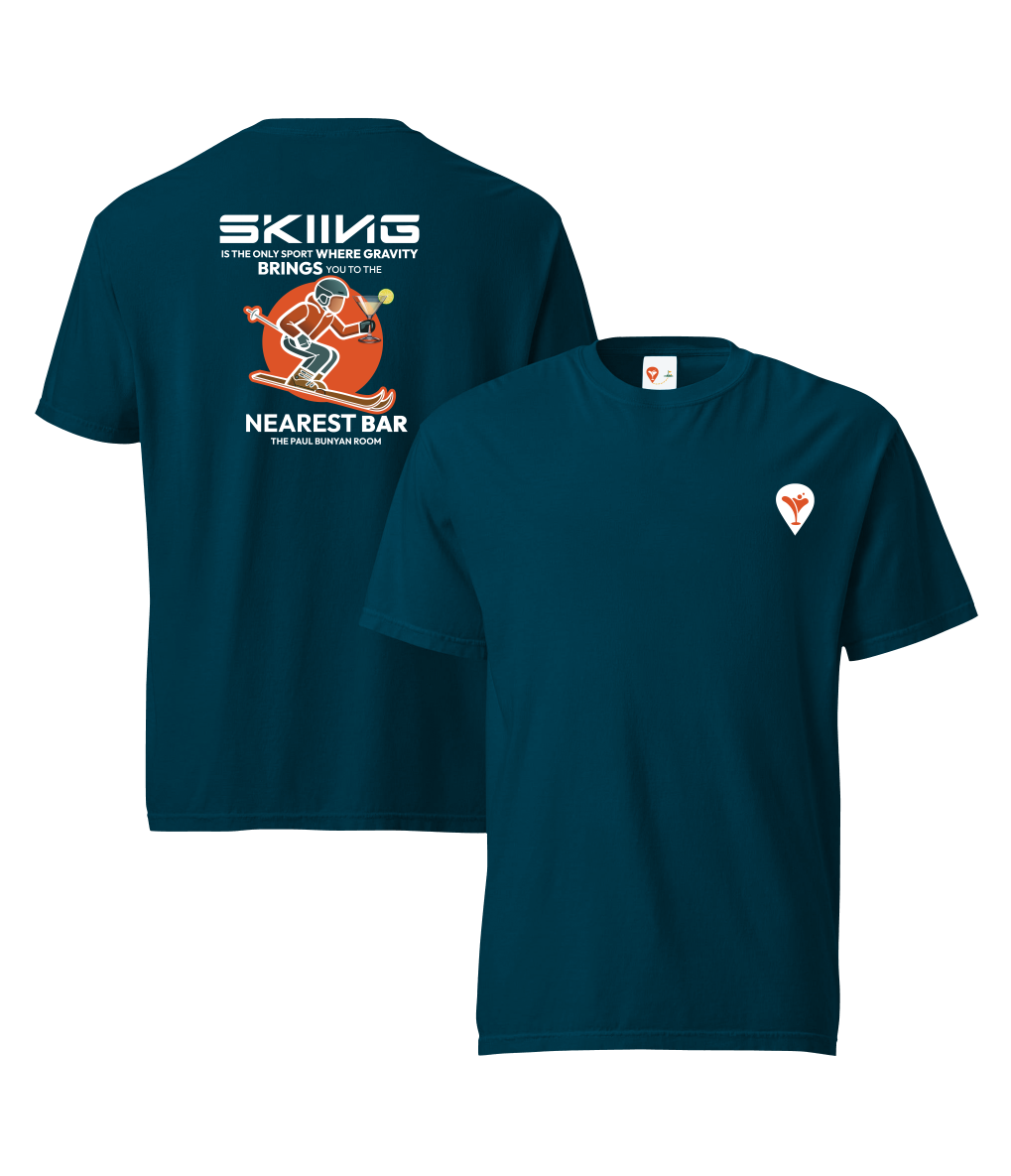 Navy Nearest Bar Heavyweight T-Shirt — Bar Culture Apparel USA