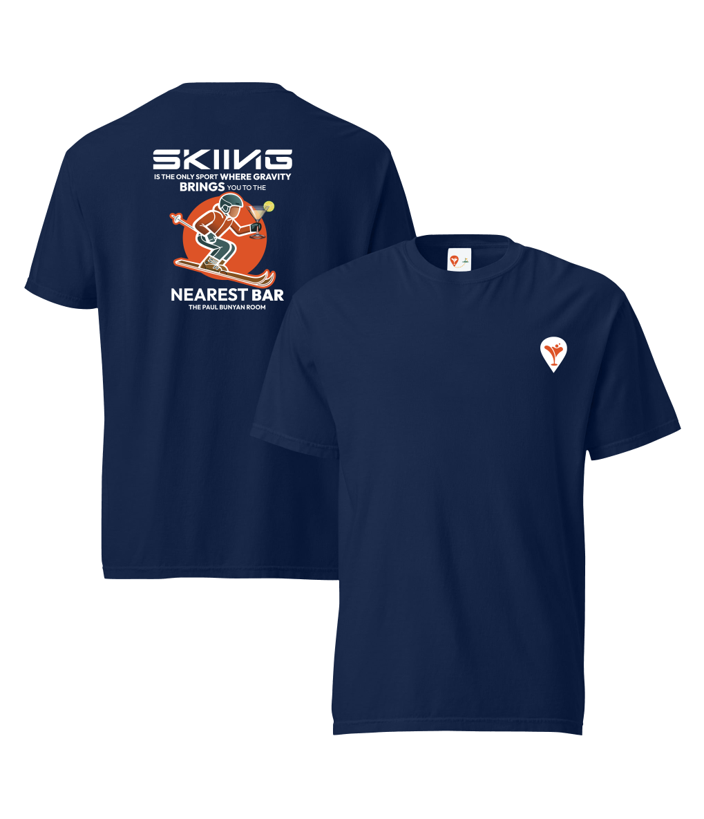 Blue Nearest Bar Heavyweight T-Shirt — Bar Culture Apparel USA