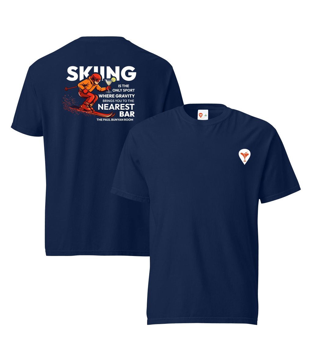 Navy Nearest Bar Heavyweight T-Shirt — Bar Culture Apparel USA